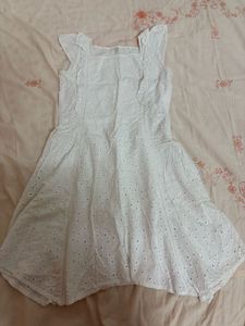 Pantaloons Junior White Frock for girls