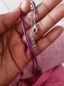 vintage ' LBMDJ ' silver charm necklace