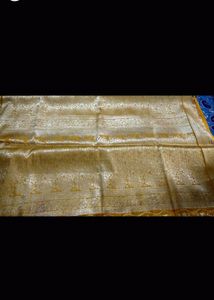 Beautiful Heavy Maroon Yellow Silk Saree