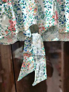 Floral Tie-Front Crop Top