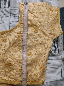 Gold Embellished Sari Blouse