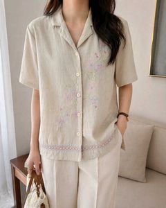Embroidered Button-Up Shirt