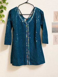 Designer Sequins Kurta Set with Dupatta
