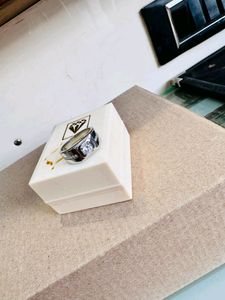 Diamond Gents Ring Pure Silver