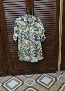 Abstract Print Tunic Top