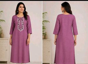Elegant Embroidered Purple salwar suit
