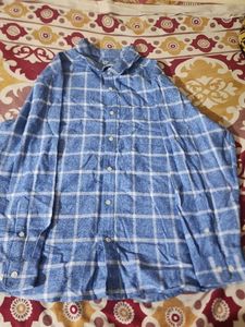 Blue Plaid Long Sleeve Shirt