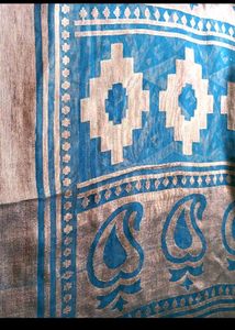 Brasso peacock blue saree