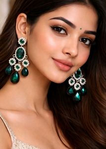 Emerald Green Chandelier Earrings