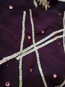 Elegant Purple Embroidered Suit