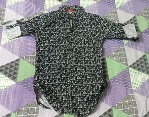 Black Floral Print Shirt