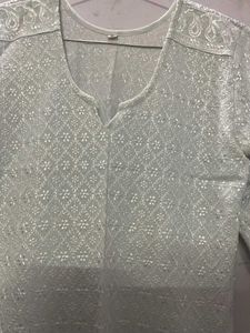 White Chikankari Kurta