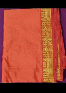 orange pure silk saree
