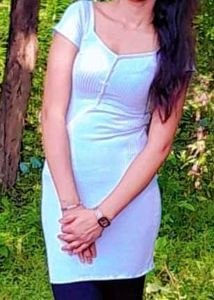 Off-Shoulder Ribbed Mini Dress