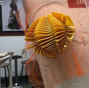 Unique 3D Printed Orange Tulle Bracelet