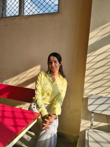 butter yellow shirt