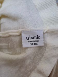 Cream Ribbed Cardigan with Ruffle Hem