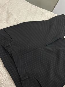 Classic Black Pinstripe Pants