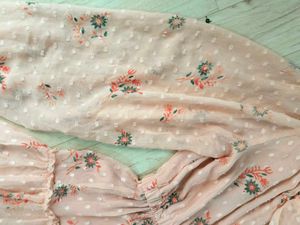Pink Floral Ruffle Dress