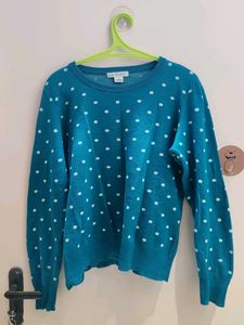 Blue Polka Dot Pullover