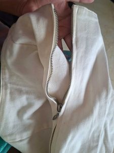 H&amp;M White Denim Bodycon Dress.