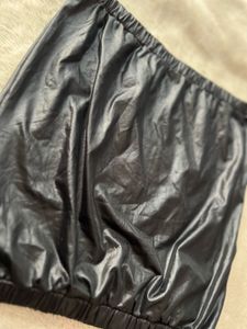 Shiny Black Mini Skirt