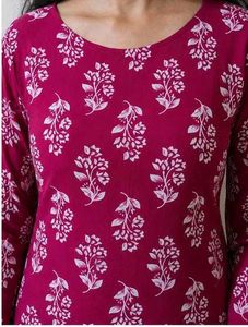 Charming Floral Print Kurta