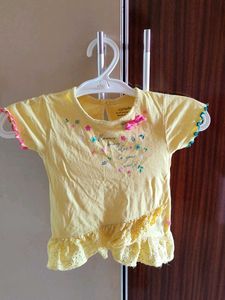 Yellow T shirt For Girl Babies
