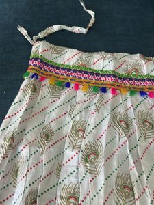 Boho Peacock Navratri Traditional Lehanga Skirt