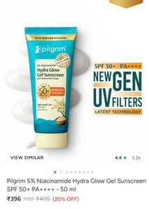 Pilgrim Hydra Glow Gel Sunscreen SPF 50+