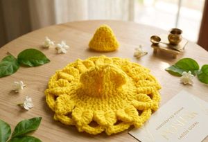 Krishna dress with Yellow💛 Crochet Dres