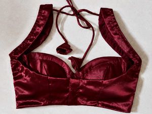 Maroon Satin Blouse