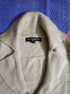 Monte Carlo Beige Cable Knit Winter Cardigan