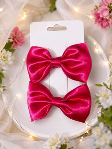 Satin Bow Hair Clips (Set of 2)