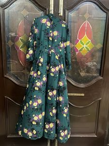 green western floral gown dress
