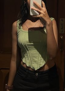 Ribbed Corset Style Tank Top