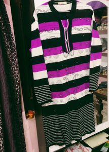 Stylish Striped Knit Kurti