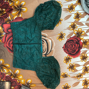 dark green crop top tailor made saleee sunday