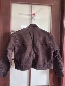 Distressed Black Denim Jacket