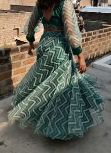 Green Lehenga Choli Set
