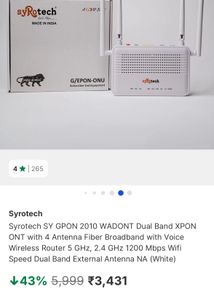 Syrotech SY G/EPON ONT Dual Band XPON wifi router