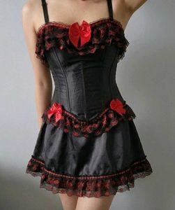 Black & Red Lace Corset
