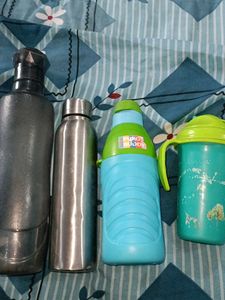 4 good condition water bottle