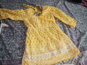 Yellow Embroidered Kurta Set
