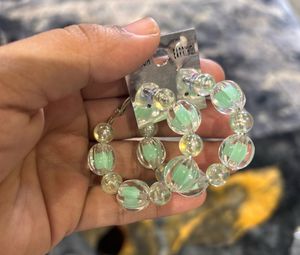 Cute Beaded Hoop Earrings