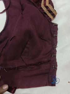 Elegant Maroon Satin Blouse