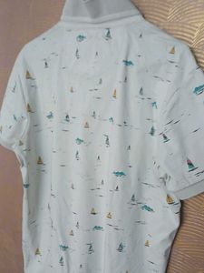Men's Nautical Print Polo Shirt