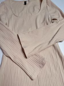 Ribbed Knit Midi Dress