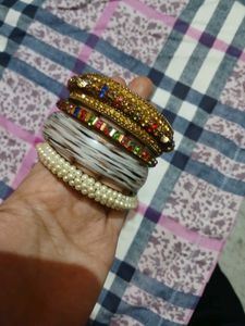 COMBO of Sparkling CZ Bangles Sets with
