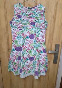 Floral Sleeveless A line dress
